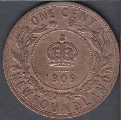1909 - VG - Cleaned - Large Cent - Newfoundland