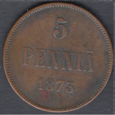 1873 - 5 Pennia - Finland