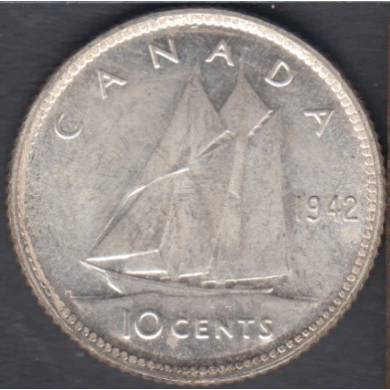 1942 - Unc - Canada 10 Cents