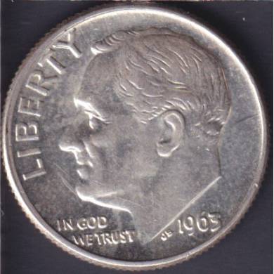 1963 D - EF - Roosevelt - 10 Cents USA
