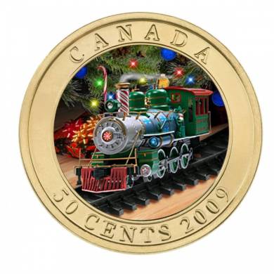 2009 - Holiday Toy Train Lenticular 50 Cents Coin
