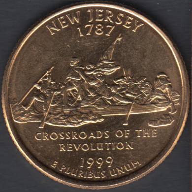 1999 D - New Jersey - Plaqué Or - 25 Cents