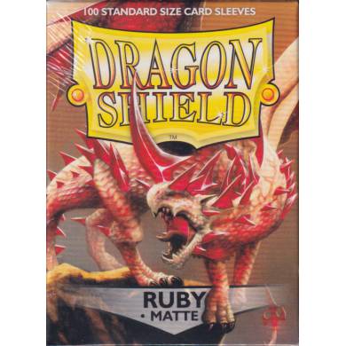 Dragon Shield - 100 Standard Size Card Sleeves Matte Ruby