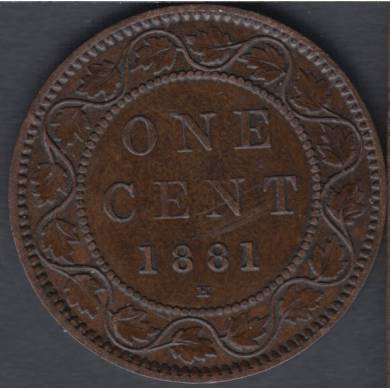 1881 H - EF - Canada Large Cent