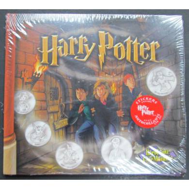 2002 Collection Ciné Monnaie - 5 Médaillons & Autocollants - Harry Potter