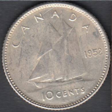 1952 - EF - Rotated Dies - Canada 10 Cents