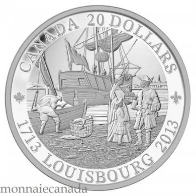 2013 - Pice en argent fin  300e anniversaire de Louisbourg $20