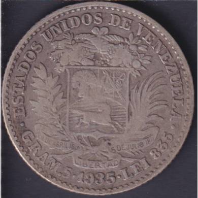 1935 - Fine - 1 Bolivar - Venezuela