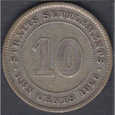 1926 - 10 Cents - Straits Settlements