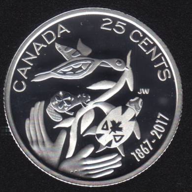 2017 - Proof - Fine Silver - Col. Hope For a Green Future - Canada 25 Cents