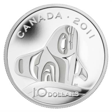 2011 - $10 - Fine Silver Coin - Orca Whale