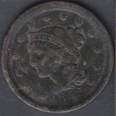 1852 - Liberty Head - Fine - Rush - Large Cent