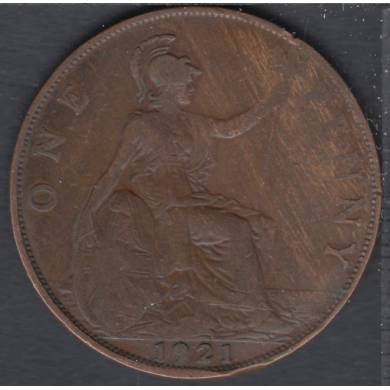 1921 - 1 Penny - Rim Damage - Great Britain