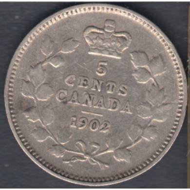 1902 - Fine - Canada 5 Cents