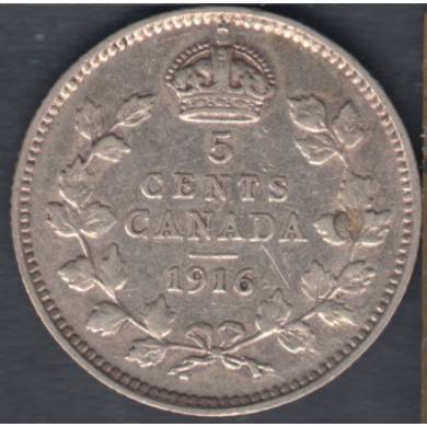 1916 - Fine- Canada 5 Cents