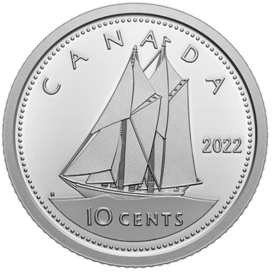 2022 - Proof - Argent Fin - Canada 10 Cents