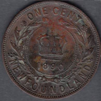 1890 - F/VF - Large Cent - Newfoundland
