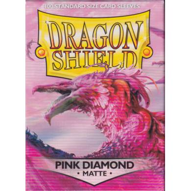 Dragon Shield - 100 Standard Size Card Sleeves Matte Pink Diamond