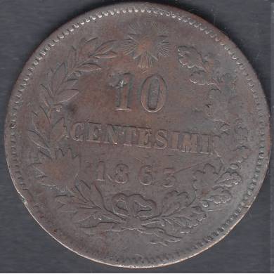 1863 - 10 Centisimi - Italie