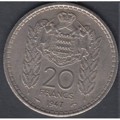 1947 - 20 Francs - Monaco