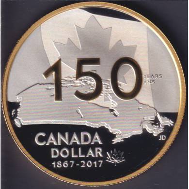 2017 - Proof Plaqué Or - Argent Fin .9999 - Canada Dollar