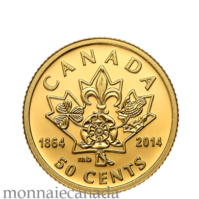 2014 - 50 - 1/25 oz. Pure Gold Coin - 150th Anniversary of Qubec and Charlottetown