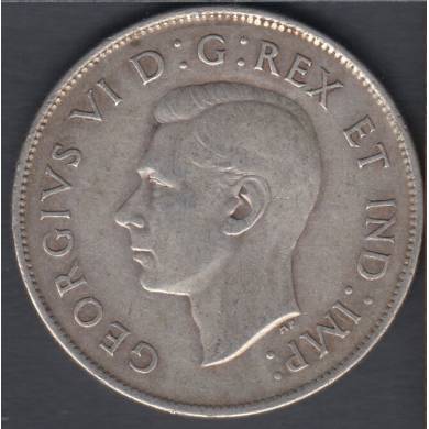 1947 - Curved '7' - Fine - Canada 50 Cents