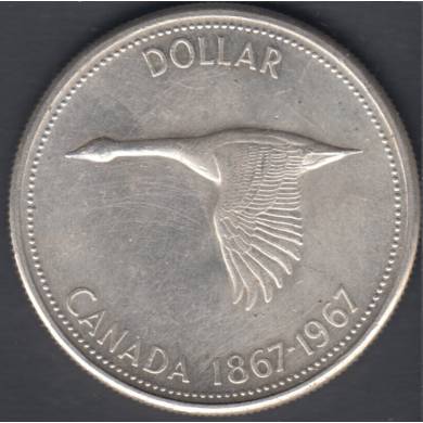 1967 - AU - Polished - Canada Dollar