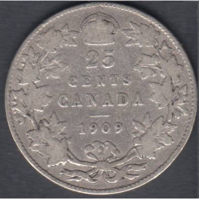 1909 - VG - Canada 25 Cents