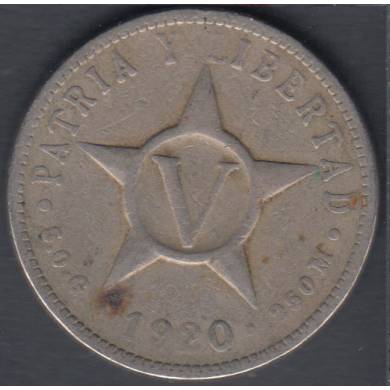 1920 - 5 Centavos - Cuba