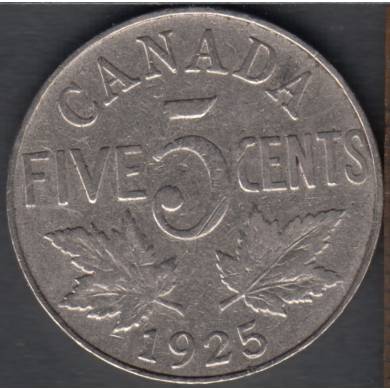 1925 - Fine - Canada 5 Cents