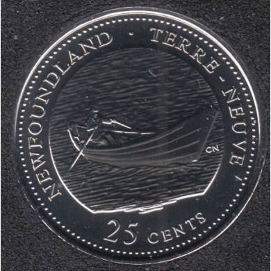 1992 - #3 NBU - Newfoundland - Canada 25 Cents