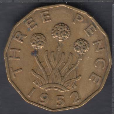 1952 - 3 Pence - Grande Bretagne