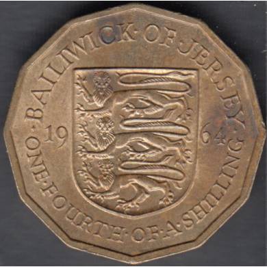 1964 - 1/4 Shilling - B. Unc - Jersey