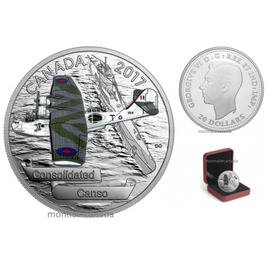 2017 - $20 - 1 oz. Pure Silver – Aircraft of The Second World War - Consolidated Canso