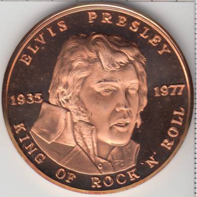 1977 - 1935 - Elvis Presley - King of Rock 'N' Roll - Medal