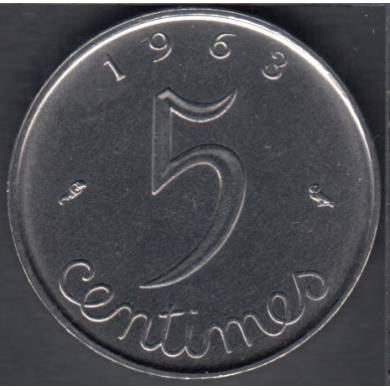 1963 - 5 Centimes - Unc - France