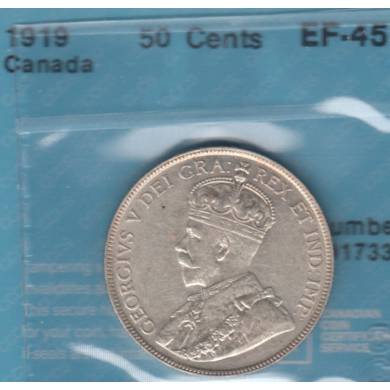 1919 - EF-45 - CCCS - Canada 50 Cents