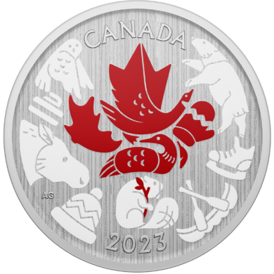 2023  Mosaque d'emblmes canadiens - 50 Cents Canada