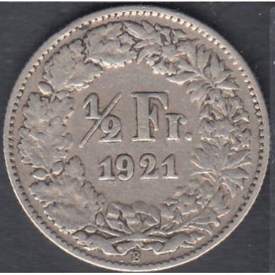 1921 B - 1/2 Franc - Switzerland