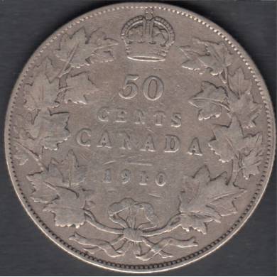 1910 - VG/F - Edwardian Leaves - Canada 50 Cents