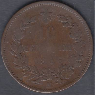 1866 M - 10 Centisimi - Italie