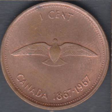1967 - Double 'CANADA 1867' - Canada Cent