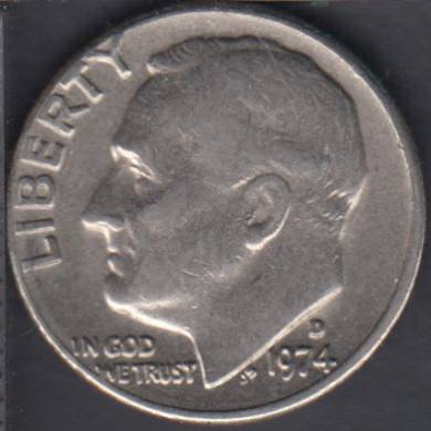 1974 D - Roosevelt - 10 Cents