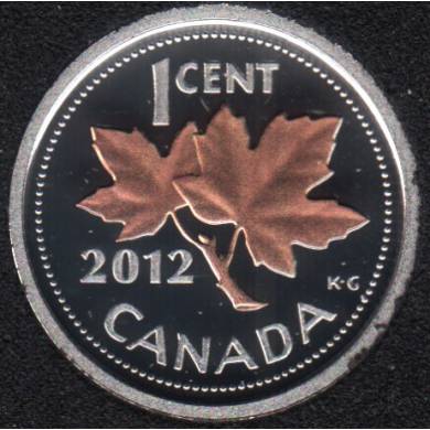 2012 - Proof - Argent Fin - Plaqu Or - Canada Cent