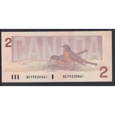 1986 $2 Dollars - AU - Thiessen Crow - Prfixe BGY - Small 'B'
