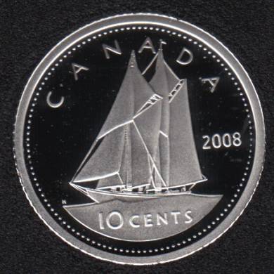 2008 - Proof - Silver - Canada 10 Cents