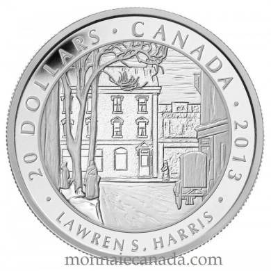 2013 - 1 oz Fine Silver Coin $20 - Lawren S. Harris, Toronto Street Winter Morning