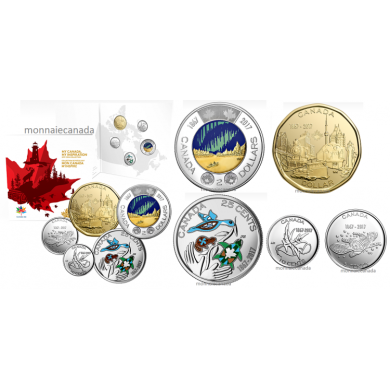 2017 - Carte de collection Mon Canada m'inspire - Ensemble de 5 Pices Hors-Circulation