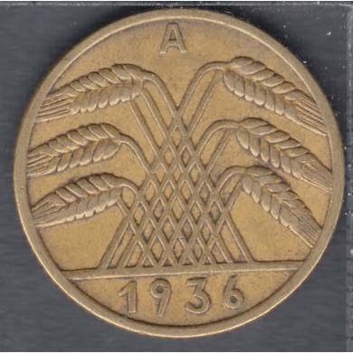 1936 A - 10 Reichspfennig - Allemagne